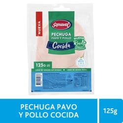 Pechuga de Pavo y Pollo Sopraval Cocida 125 g