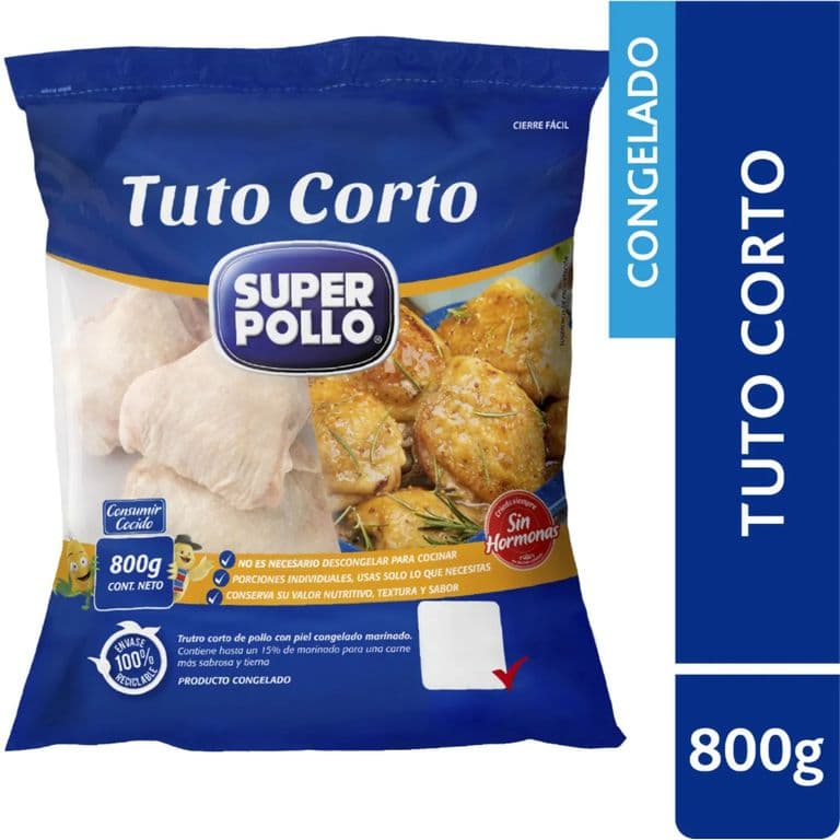 Tuto Corto de Pollo Congelado Super Pollo 800 g
