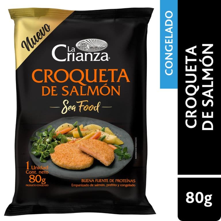 Croqueta de Salmón Empanizada Congelada La Crianza 80 g