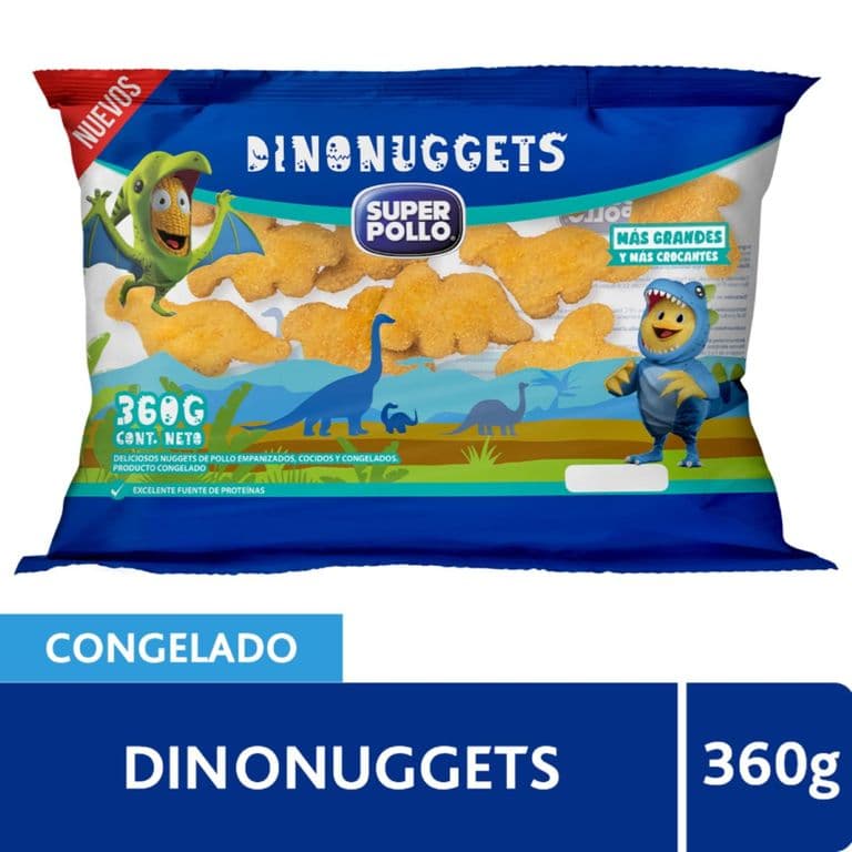 Dino Nuggets Congelados Super Pollo 360 g