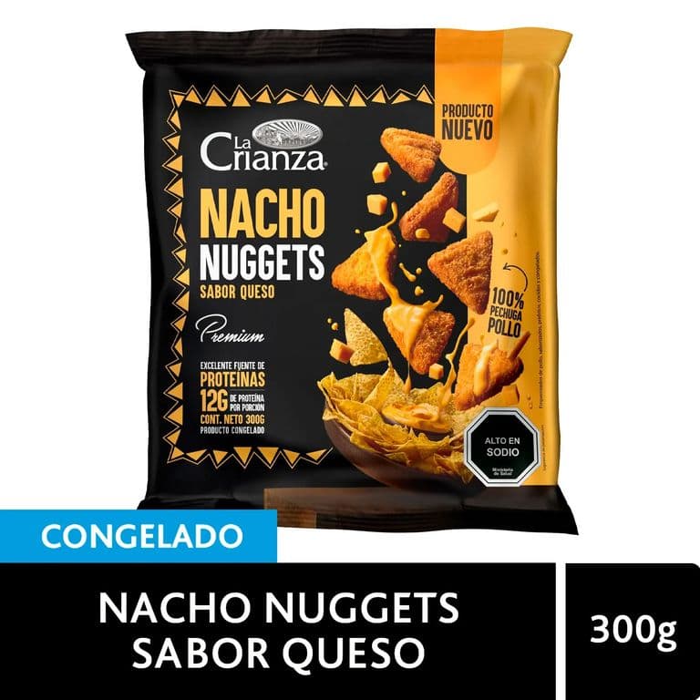 Nacho Nuggets Sabor Queso Congelados La Crianza 300 g